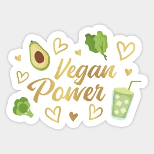 Vegan power design gift idea Sticker